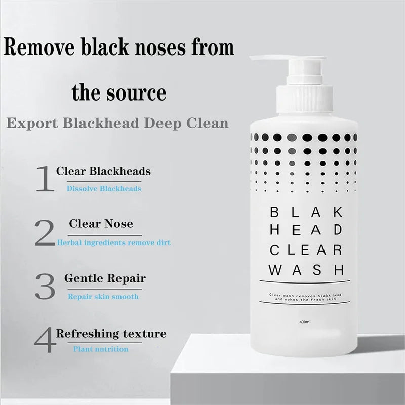 Blackhead Remover Liquid 400ml Deep Cleansing Pore Minimizer with Fruit Acid, Oil Control Toner for T-Zone & Blackhead Treatment