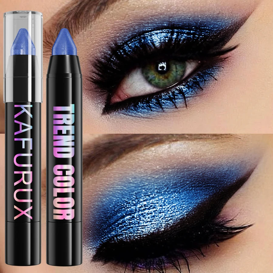 19 Colors Glitter Eye Shadow Pen Waterproof Metallic Matte Nude Eye Shadow Korean Makeup Gifts Purple Blue Brown Green Cosmetic