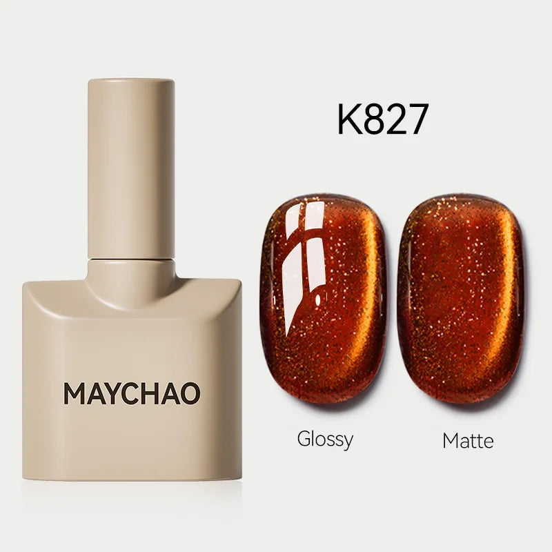 MAYCHAO Glitter Gel Nail Polish 7.3ml Semi-permanent Sequins Shiny Gel Base Top Coat Soak Off UV LED Varnish Nail Art Decoration