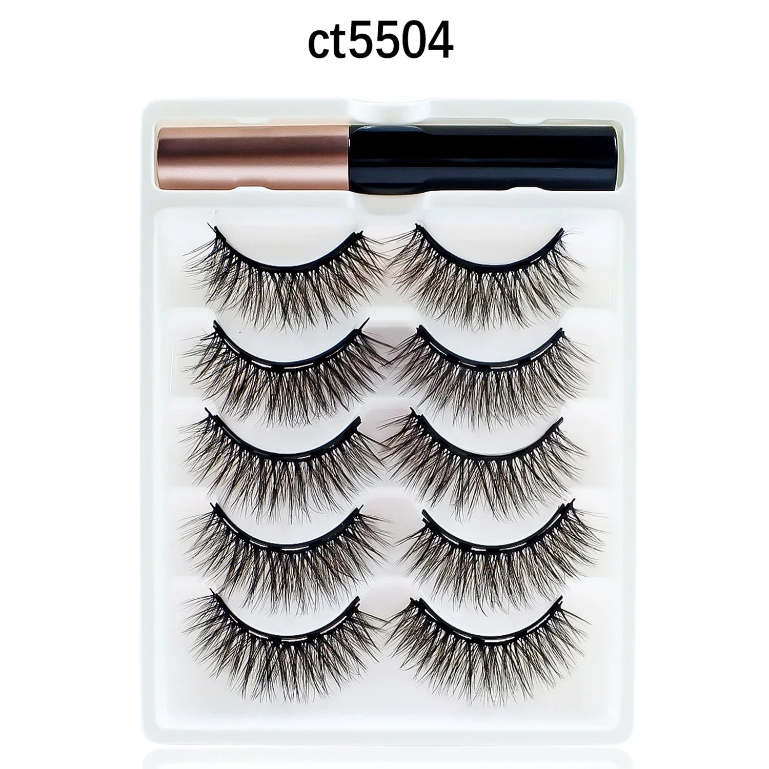 1/5 Pairs Magnetic Eyelashes Makeup False Lashes Bulk Items Wholesale Natural Magnetic Lashes Eyeliner Set