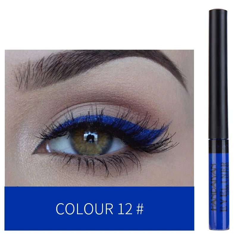 Neon UV Glow Eyeliner Pen Waterproof Matte Liquid Color Eye Liner Pencil Vibrant Yellow Red Purple Makeup Cosmetic