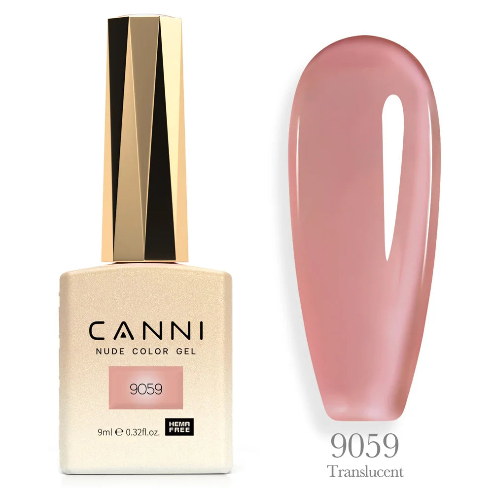 Canni TPO FREE Nail Gel Polish 9ml Jelly Color Transparent Semi Permanent Natural Nude Collection French Nail Gel Lacquer