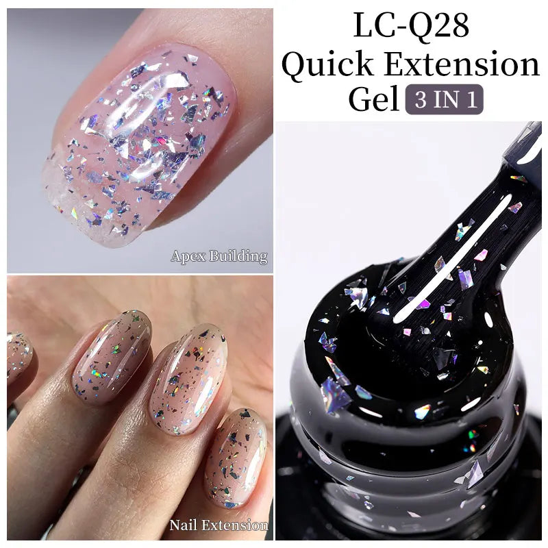 LILYCUTE 7ML Jelly Nude Pink Quick Extension Gel Nail Polish Transparent  Finger Prolong Long Lasting Construction Gel Varnish