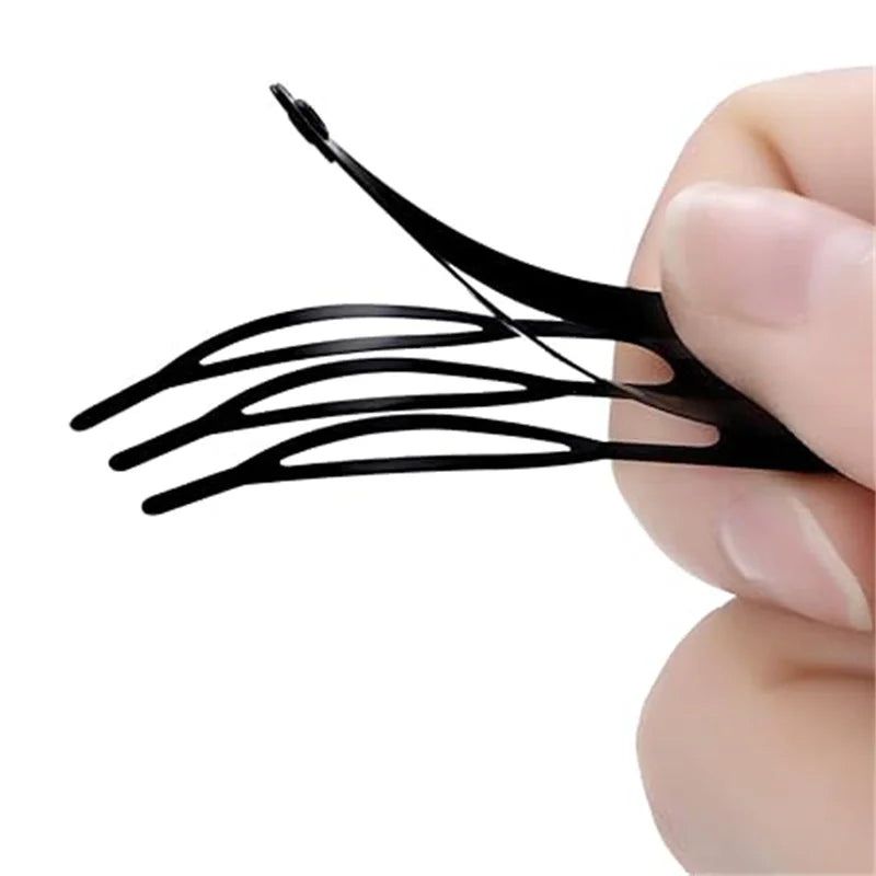 Double Grip Hair Clips Metal Snap Hair Clips For Women 5/10pcs Black Snap Hair Clips Barrettes Women Styling Combs Accessories