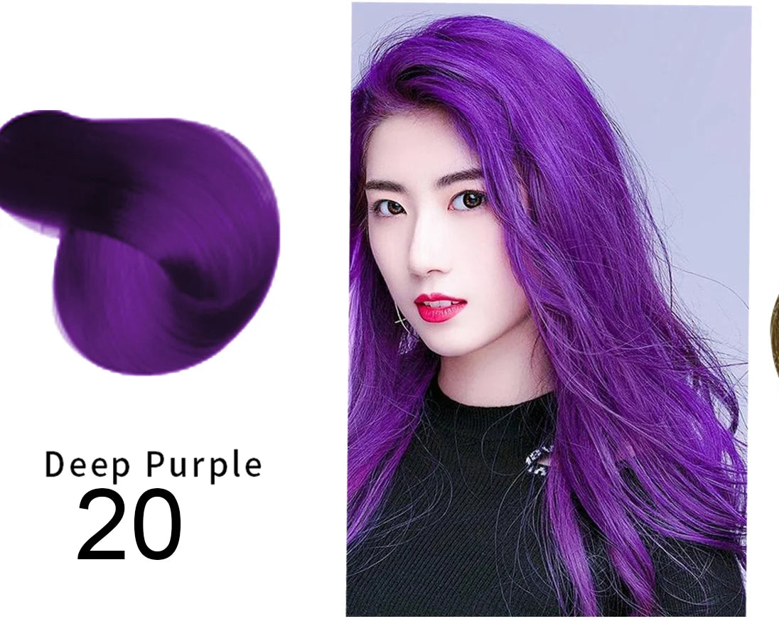 Mokeru 500ml Argan Oil Essence Natural Long Lasting Dark Brown Permanent Hair Dye Shampoo For Gray Hair Women Fast Color Dyeing