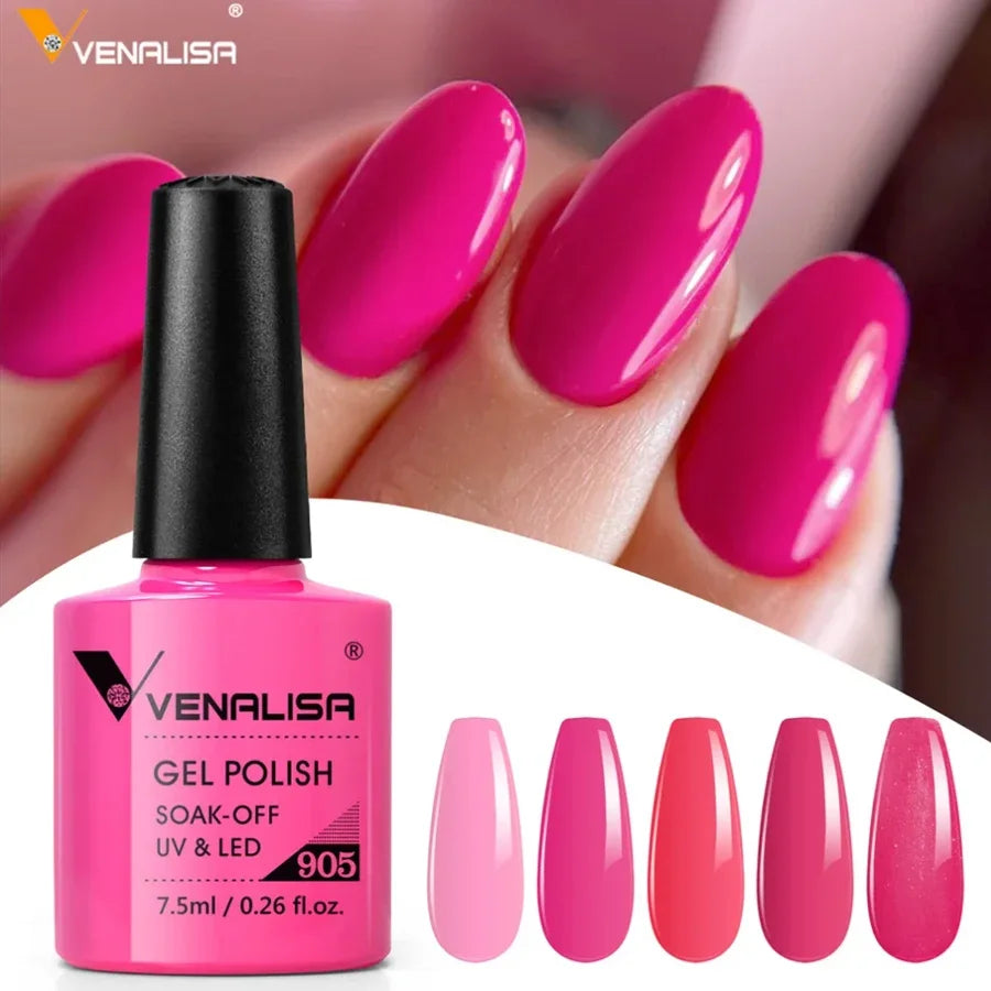 Venalisa 7.5ml Fashion Shiny Soak Off UV Gel Nail Gel Polish Cosmetics Nail Art Manicure Nails Gel Polish Tips Nail Varnish