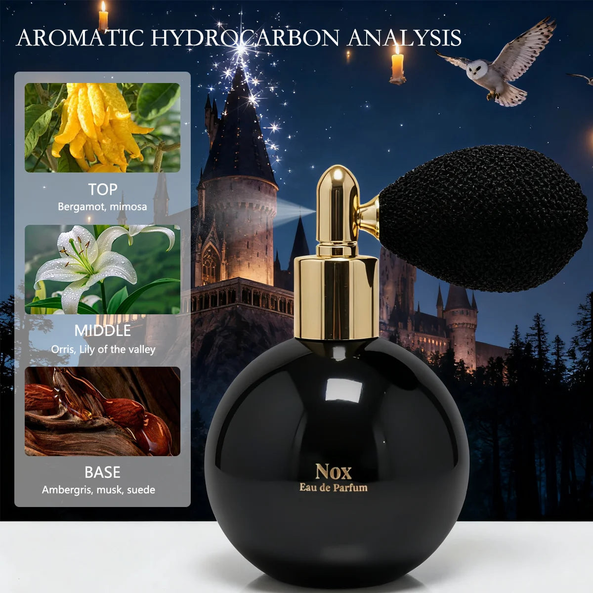MINISO & HARRY POTTER Unisex Perfume Original Woody Floral Long-Lasting Fragrance Spray For Men Women Gift 50ml Birthday Present
