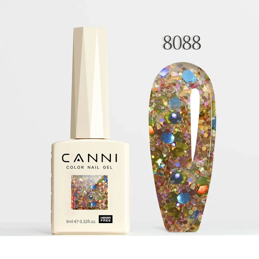 CANNI HEMA TPO FREE Gel Nail Polish Galaxy Cat Eye Gel Magnet Glitter Diamond Sparkle Gorgeous Color Soak Off UV LED Gel Lacquer