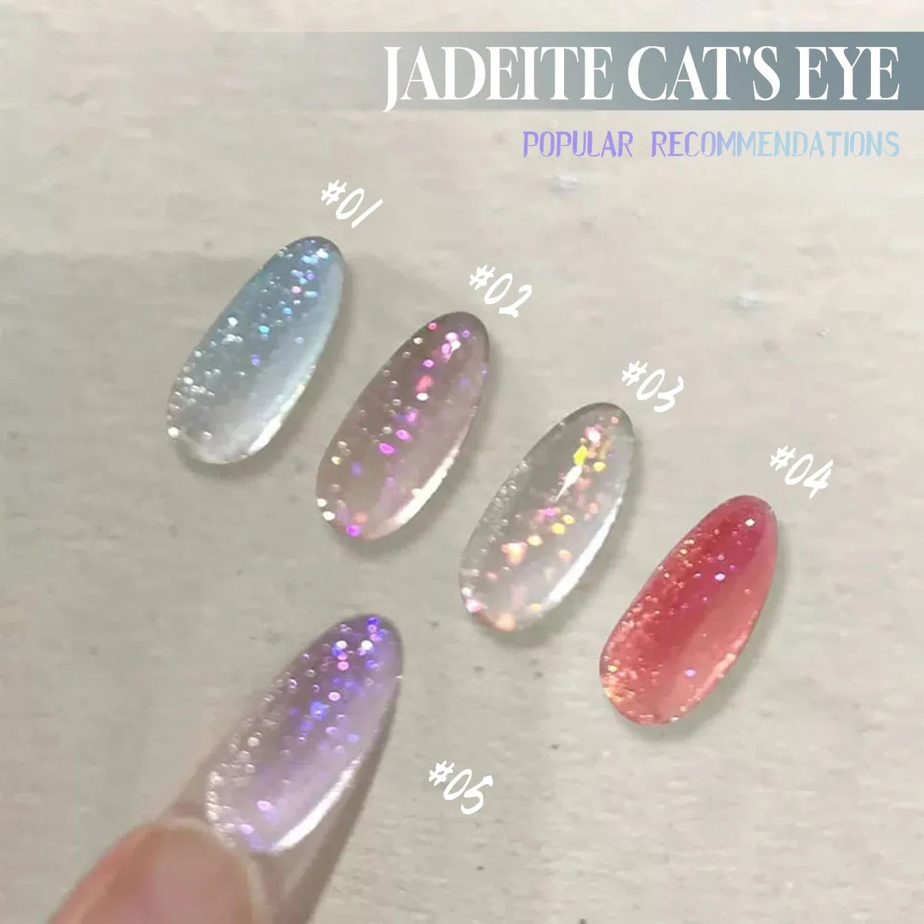MIANEL 12ML Summer Whitening Red Glass Bead Cat Eye Gel Nail Polish 2026 Ice Clear Cat Magnetic Nail Polish Blue Nails 1-12pcs