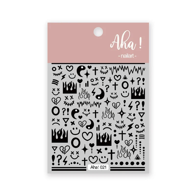 1pc Cute White Cloud Nail Stickers Ultra Thin Nail Art Stickers Self Adhesive Decals Star Moon/Flower/Clouds Kawaii Nail Decals