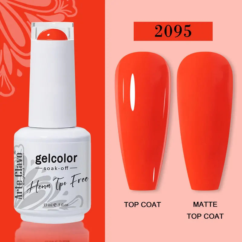 Arte Clavo 116Colors Gel Nail Polish 15ml Colorful Gel Semi Permanent Soak Off UV Gel Nail Art DIY Design Varnishe Nail Supplies