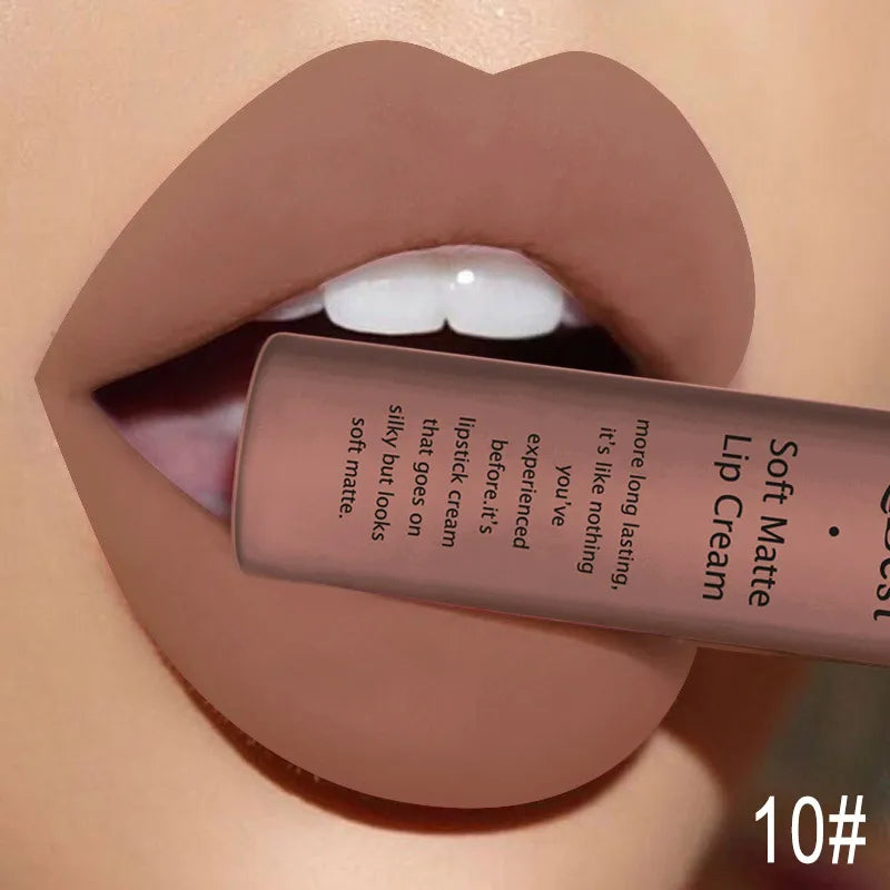 Matte Velvet Red Lipstick Waterproof  Black Lip Gloss Long Lasting Non-marking Sexy Lipgloss Makeup Liquid Lipsticks Lip Tint