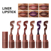 Waterproof Lip Liner Tapered Gradient Matte Black Brown Velvet Lipstick Non Sticky Contouring Tint Lipliner Crayon Lip Makeup