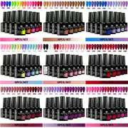 8Pcs 8ml Gel Nail Polish Set , Long Lasting, Lead-Free Semi Permanent Soak Off UV Gel Varnish For Summer, DIY Nail Art Design
