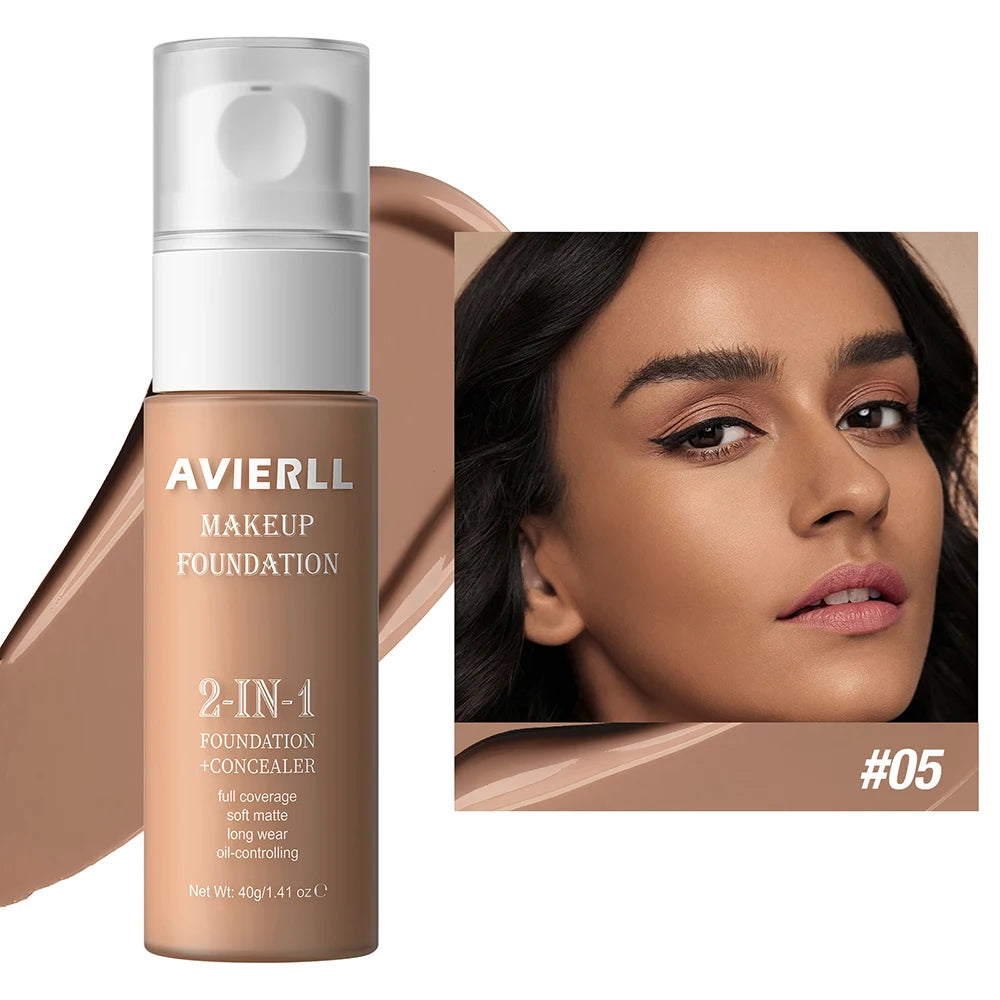 Moisturizing foundation, concealer, waterproof face makeup base, suitable for women's makeup, Halloween gift