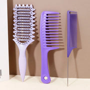 3pcs hair comb set, curly hair styling brush, pointed tail comb, wide tooth comb,Special for real hair wigs