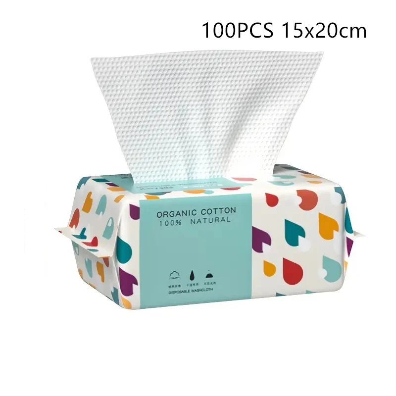 Disposable Washcloth Thick Face Towel Make Up Soft Removing Wipes Dry Cleanser Towelettes For Skin Care 100 Counts
