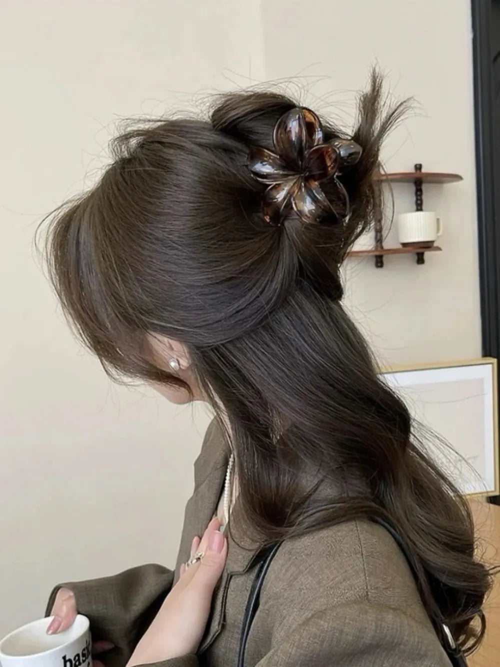 1/3Pcs Bohemian Leopard Flower Hair Claw Clips for Women Girls Autumn Winter Fashion Ponytail Hairpins Barrette Hair Accessories