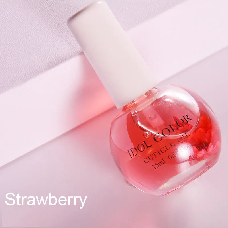 15ML Dried Flower Cuticle Nutrient Oil Nourish Repair Damaged Nails Nail Care Oil Treatment  Moisturizes Strengthen Bright Nails