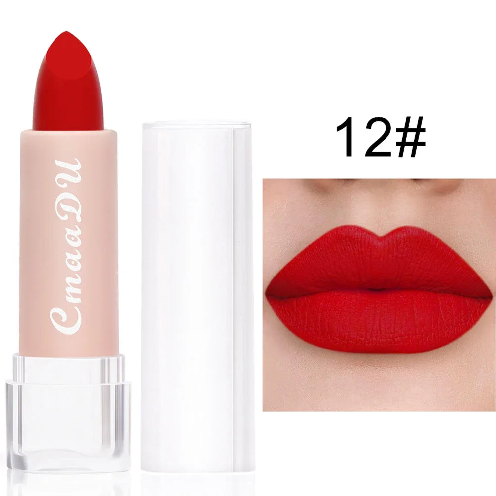 Matte Lipstick Bean Paste Pink Color Lips Makeup Waterproof Long Lasting Cosmetic Moisturizer Lip Stick 15 Color Daily Make Up