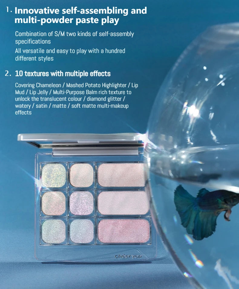Qianyan Single Chameleon Eyeshadow Pearlescent Matte Powder Cream Shimmer Cheeryep Disk Shadow Multipurpose Blusher Highlight