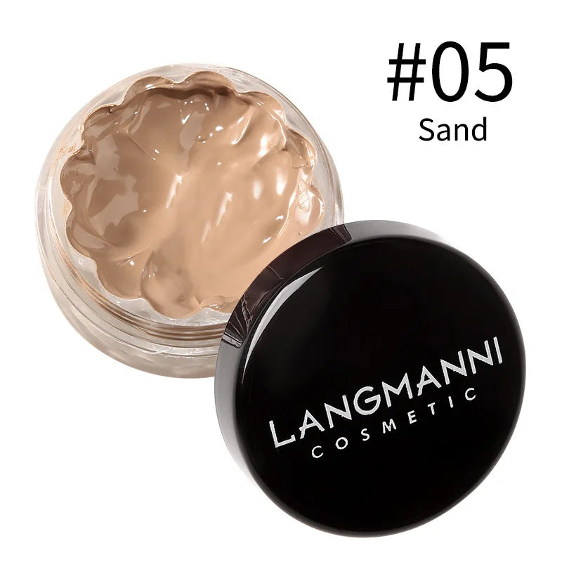Full Coverage Liquid Concealer Waterproof Foundation Makeup Base Long Lasting Cream for Dark Circles Acne Natural Matte