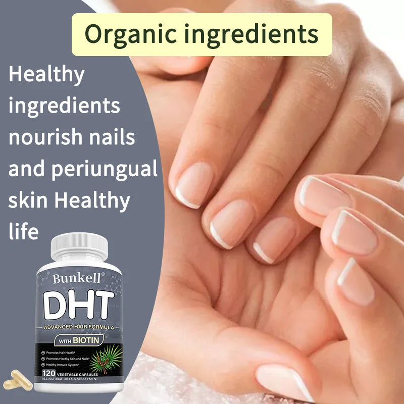 DHT Blocker, Premium Hair Care Formula, with Biotin Supplement, Support Healthy Hair,  Skin, and Nails, Promote Immune System