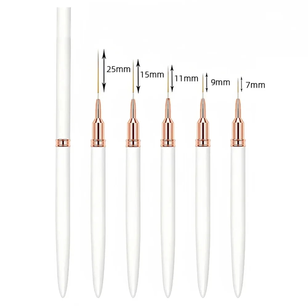 Ultra Fine Nail Art Liner Brushes Set, Professional Thin Line Painting Pens, Manicure Tools for Nail Art Design & Detail Drawing