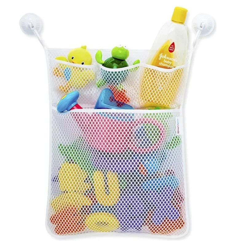 New Cute Animal Bath Toys Kids Baby Tidy Storage Suction Bathroom Bathtub Doll Hanging Bag Basket Mesh Storage Bag Water Toys