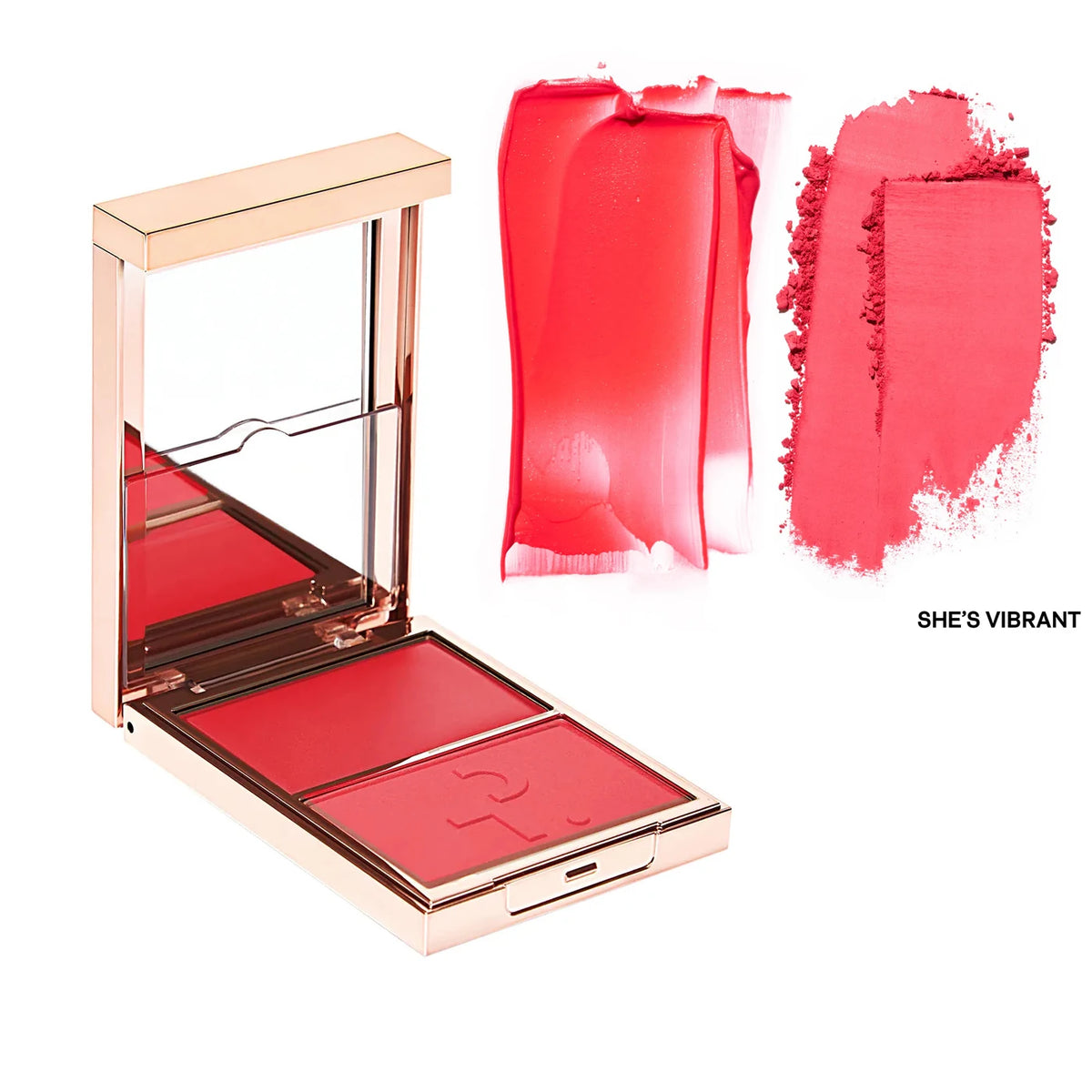 Partick Major Headlines Double Take Creme & Powder Blush Duo Long-Lasting Face Makeup Natural Facial Coverage Powder TA Blusher