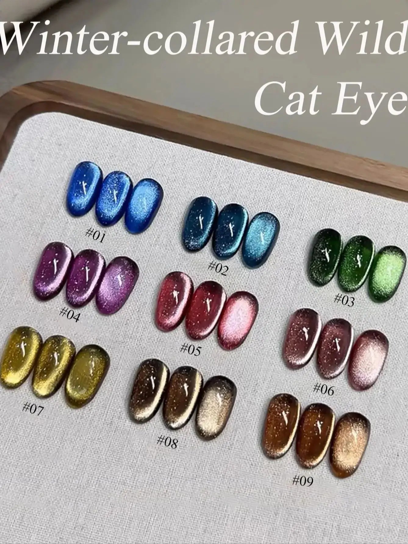 WS Black Glass Cat Magnetic Gel Nail Polish Punk Style Nail Art Manicure Varnis Semi Permanent Gel for Winter Nail Supplies