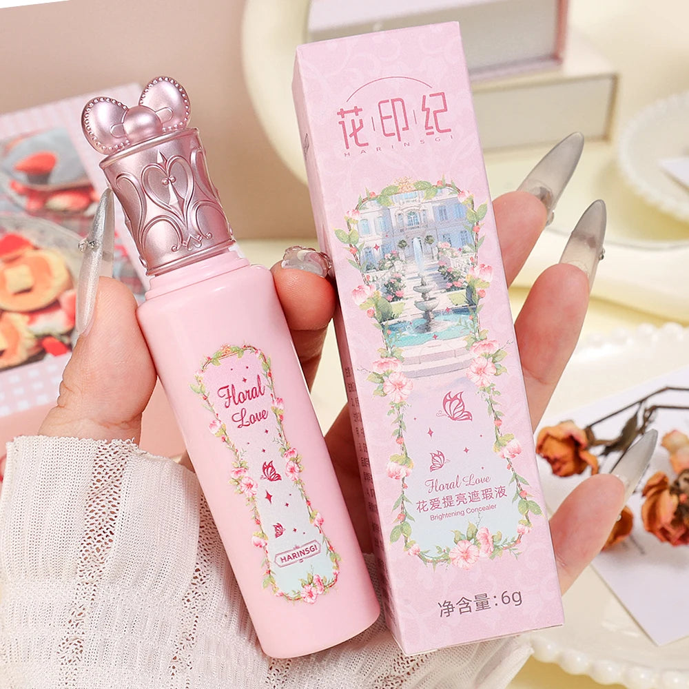 Pink Liquid Concealer Stick Moisturizing Waterproof Brightening Concealer Cream Lasting Cover Acne Spot Dark Circles Face Makeup