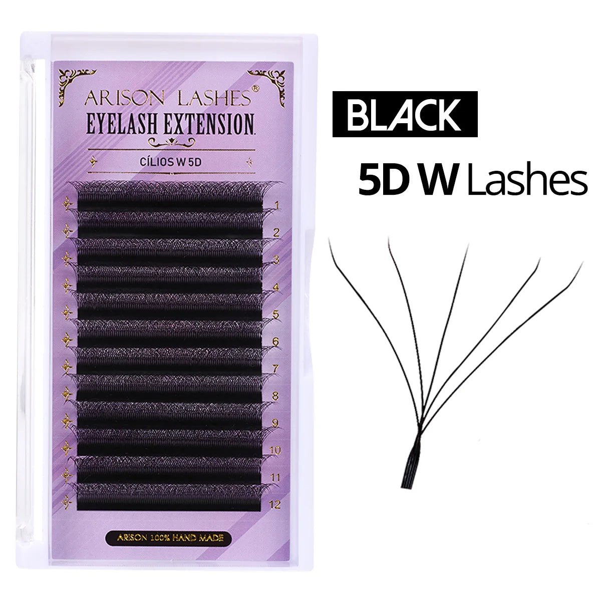 ARISON YY Lashes and 3D/4D/5D W Shape Lashes Brasileiro Premade Volume Eyelashes Extension Soft Thin Easily Grafting Extension