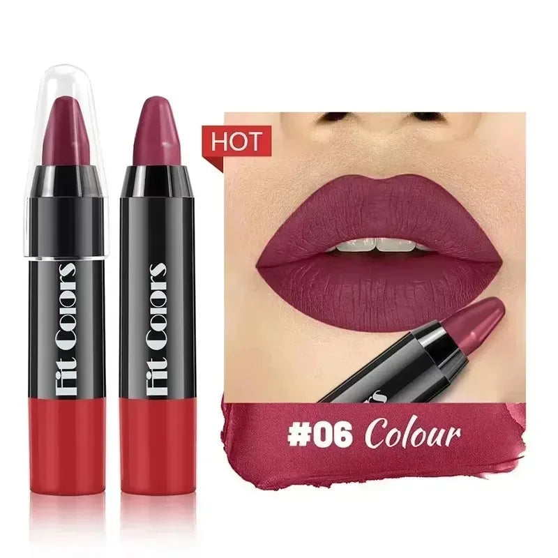 Easy Coloring Gloss Lipstick Lasting Waterproof Matte Crayon Lip Gloss Stick High Pigmented Moisturizing Lip Liner Pen Makeup