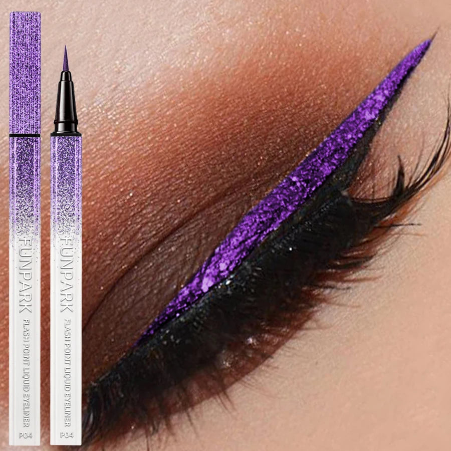 1PC New Purple Fine Liquid Eyeliner Waterproof Long Lasting Eye Pen Waterproof Quick-drying Korean Makeup  Products Beauty Matte