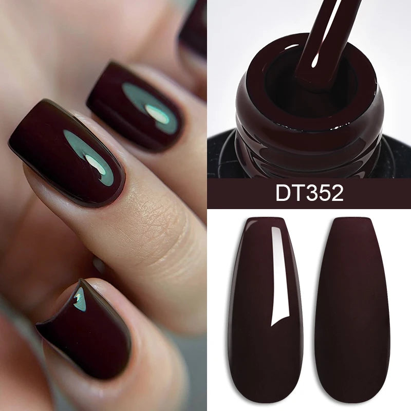 MEET ACROSS 7ml Red Blue Green Metallic Gel Nail Polish Super Bright Mirror Effect Semi Permanent LED UV Gel Nail Art Varnish