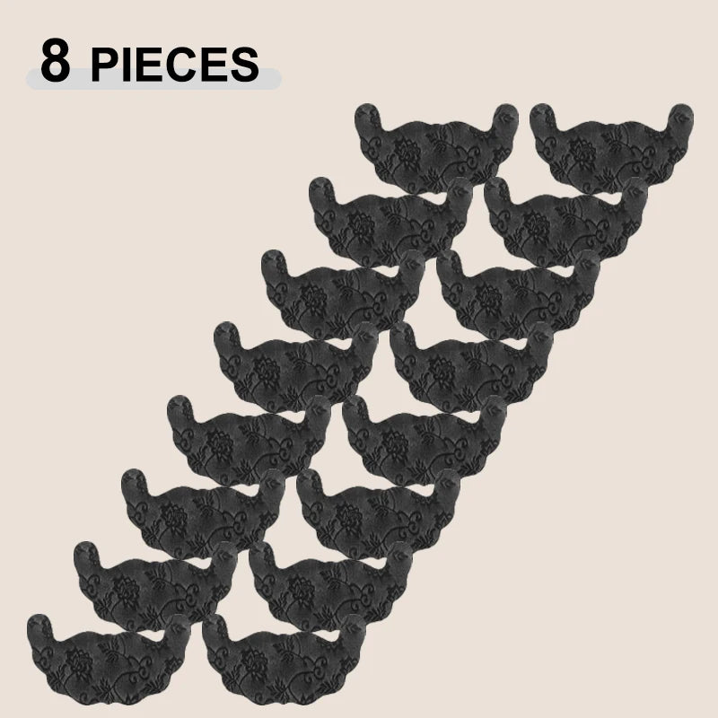 8 Pair U Shape Lift Up Chest Pad for Women Sexy Lace Breastable Self Adhesive Breast Petals New Invisible Disposable Chest Paste
