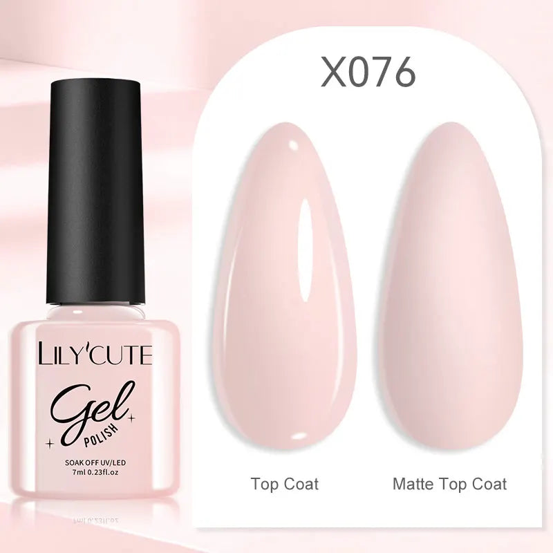 LILYCUTE Spring Summer 7ml Nail Gel Polish Long Lasting 125 Colors Soak Off UV Gel For Women French DIY Nail Art Supply