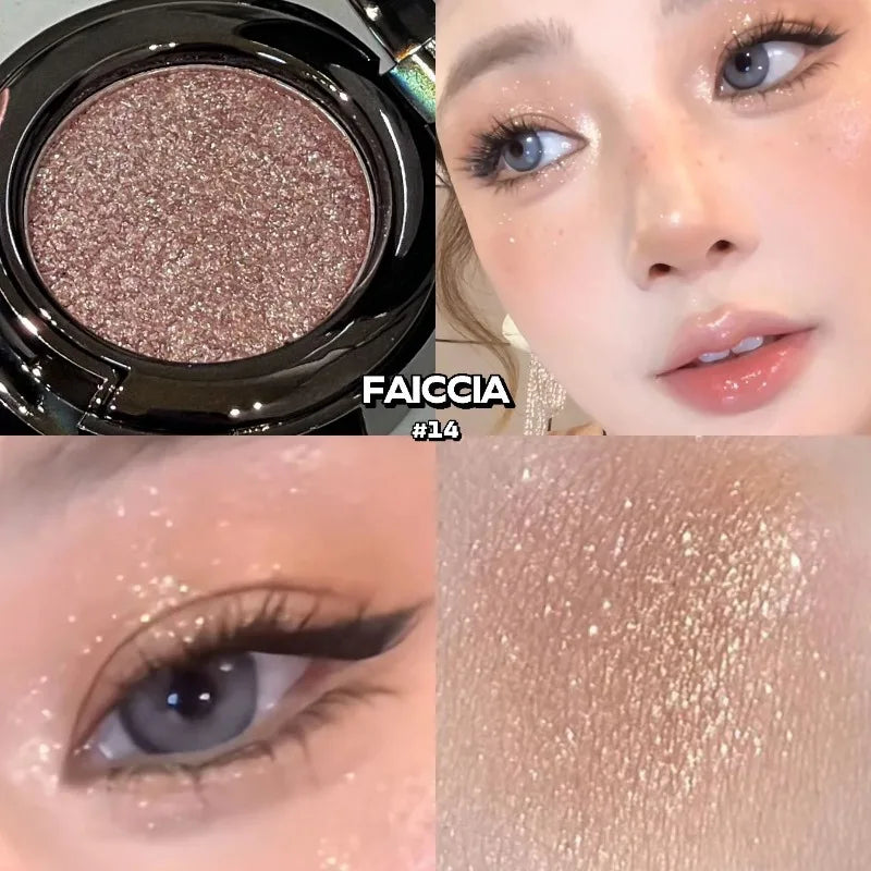 Metallic Glitter Eyeshadow Cream Chameleon Butterfly Green Shimmer Highlighter Pearlescent Eyeshadow Palette Sparkle Eyes Makeup