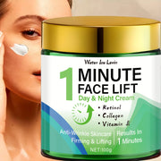 1-Minute Face Lift Day & Night Cream: Retinol/Collagen/Vitamin E, Anti-Wrinkle, Firms & Hydrates Skin for Softer Confidence