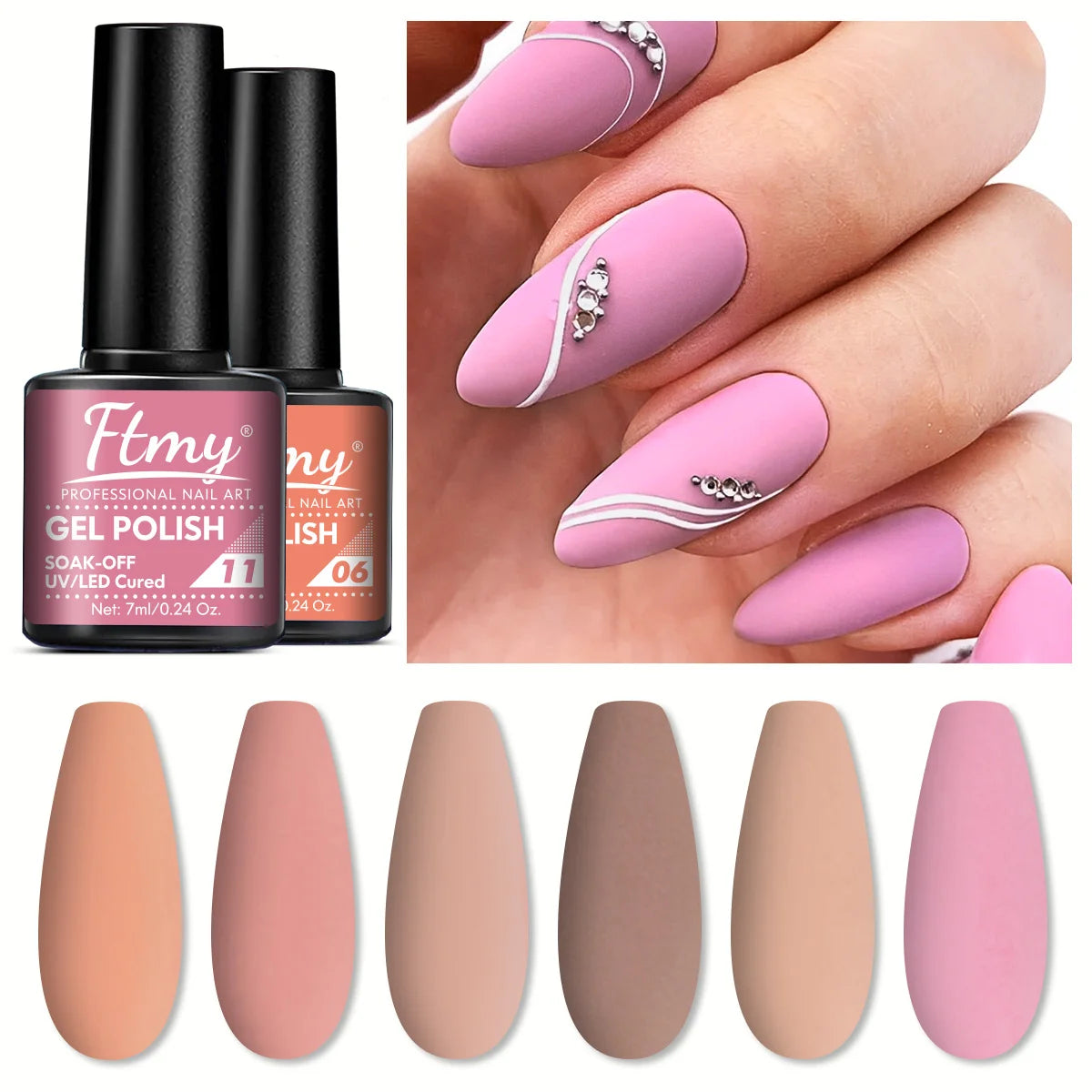 20pcs 7ml Gel Nail Polish Set Popular ColorGel Polish Soak Off UV LED Semi-PemmanentNail Gel Polish Manicure Varnish Dly Starter