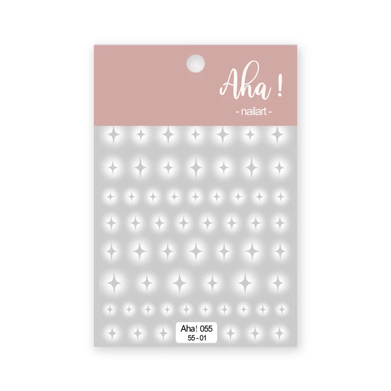 1pc Cute White Cloud Nail Stickers Ultra Thin Nail Art Stickers Self Adhesive Decals Star Moon/Flower/Clouds Kawaii Nail Decals