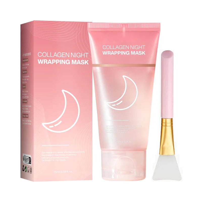 Overnight Collagen Firming Mask 75ml - Deep Moisturizing Pulling Formula for Smooth, Radiant Skin by Morning Wake-Up Glow.