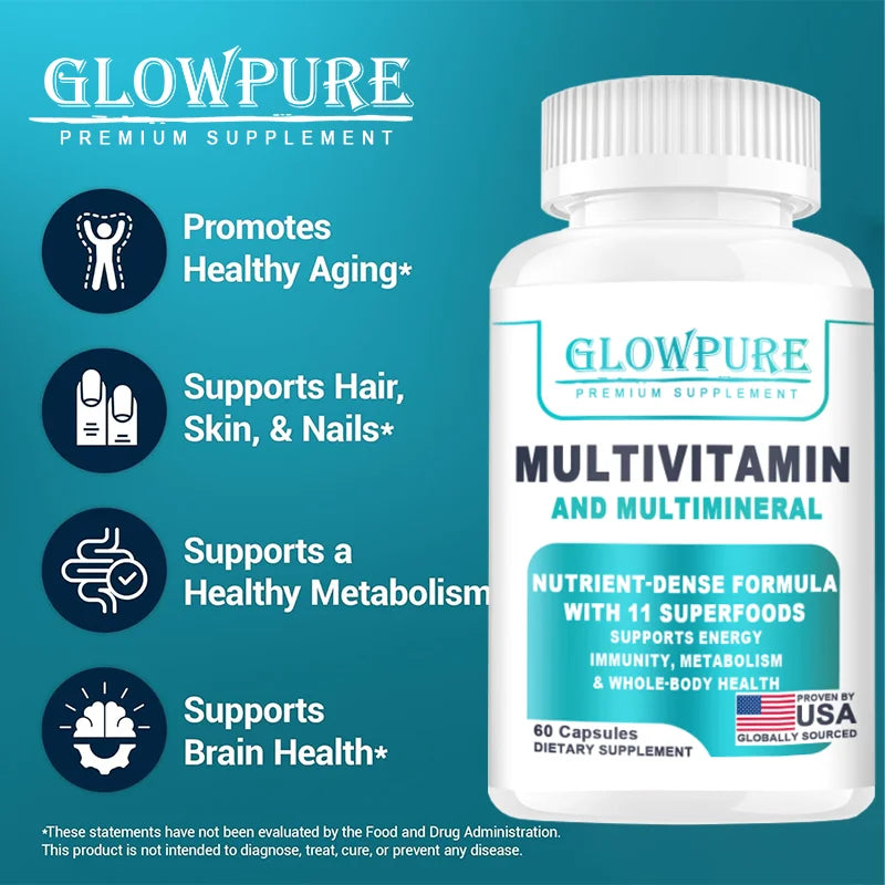 Multivitamin for Women, Organic Whole Foods & Natural Minerals - B-Complex Vitamin C D3 K2 for Stress Immunity Hair Skin & Nails