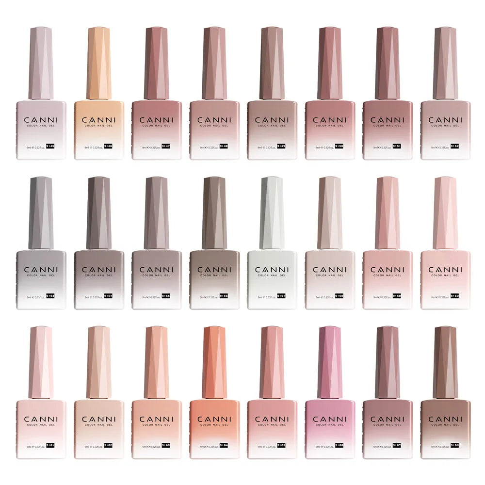 Canni Nail Gel Polish Jelly Nude Color HEMA FREE TPO FREE 9ml Transparent Semi Permanent Natural Nude French Nail Gel Lacquer