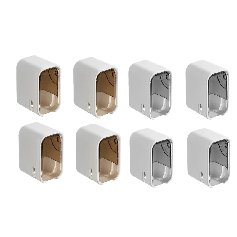 2/3/4PCS Toothbrush Holder Wall-mounted Punch-free Toothbrush Rack Dustproof Bathroom Electric Toothbrush Organizer