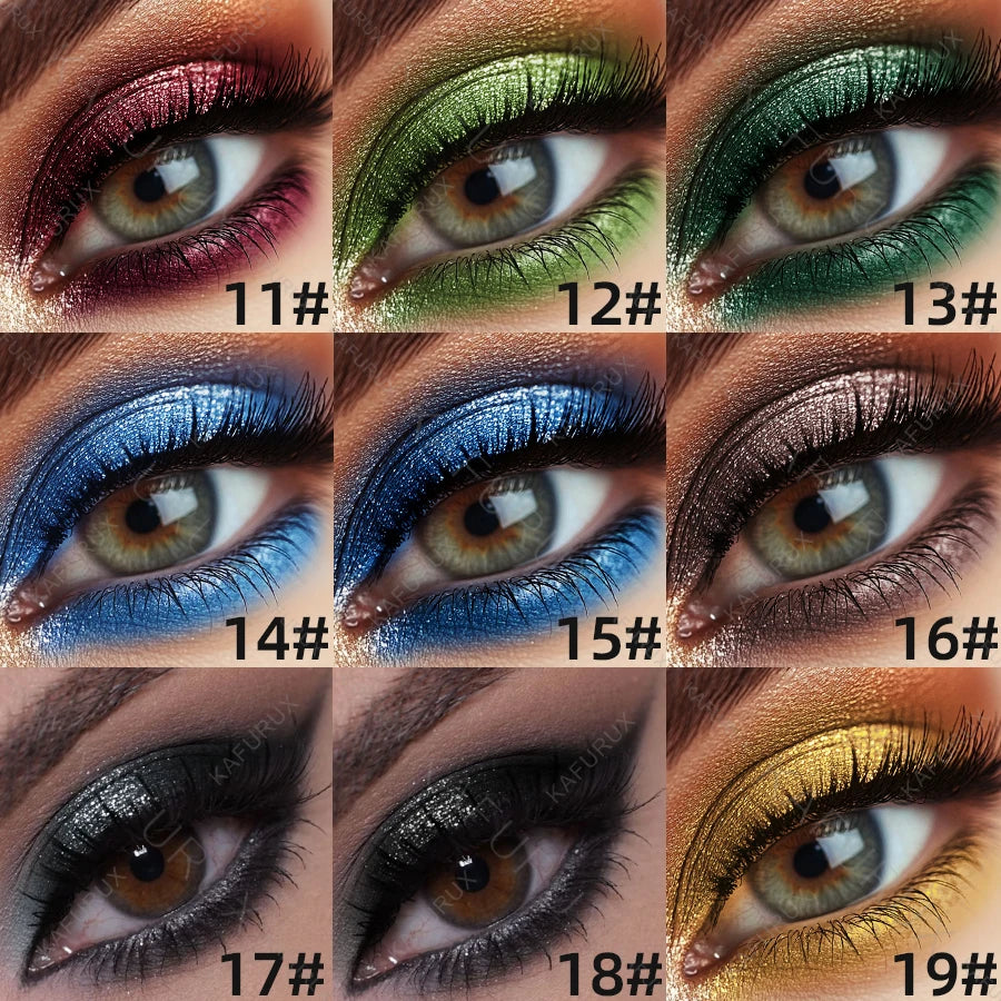 19 Colors Glitter Eye Shadow Pen Waterproof Metallic Matte Nude Eye Shadow Korean Makeup Gifts Purple Blue Brown Green Cosmetic