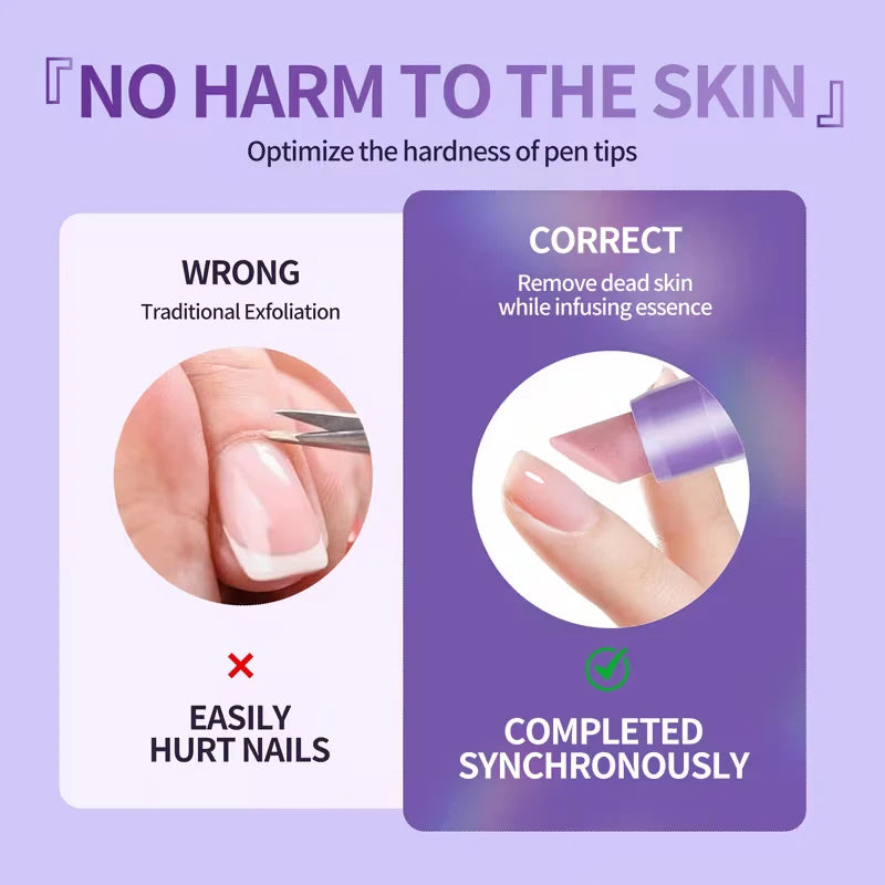 3-in-1 Nail Care Oil Essence Pen, a Transparent, Quick-Drying Nourishing Essence That Strengthens and Prevents Breakage, Deeply Nourishes the Nail Bed, Prevents Hangnails, Repairs Cuticles, Removes Dead Skin, Moisturizes and