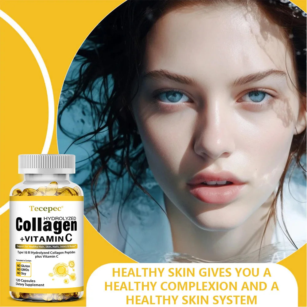 Super Collagen with Vitamin C and Biotin, Skin, Hair and Nails Supplement, Antioxidants, Anti-Aging,Collagen Booster