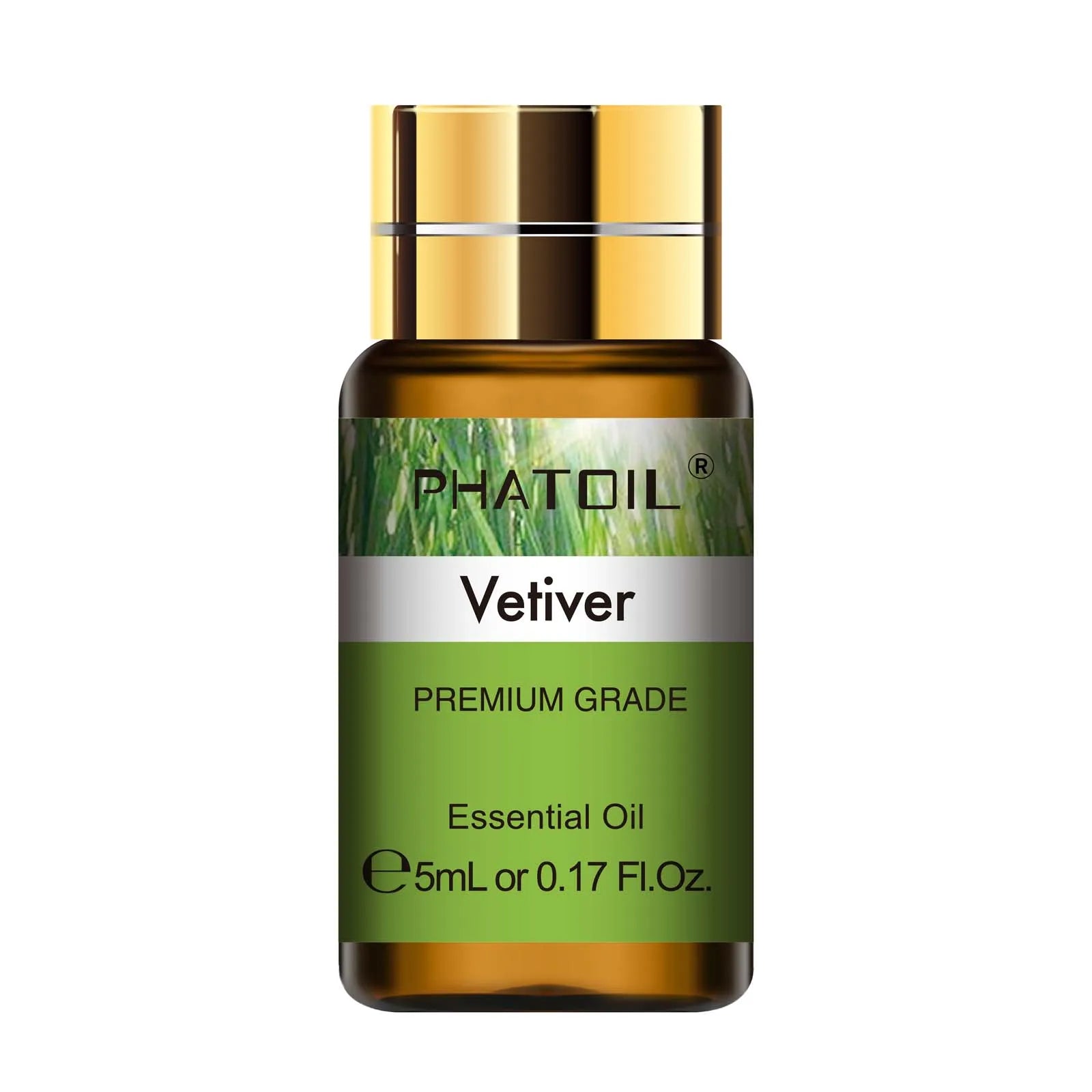 PHATOIL 1PCS Vetiver Essential Oil For Aromatherapy Candle Making 5ml/10ml/30ml/100ml Natural Plant Aroma Essential Oils